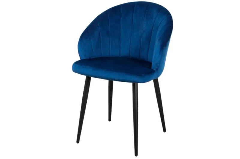 Стул Моника (Муар черный/Велюр Velluto 25/Синий) СРП-050 - купить в Озерце