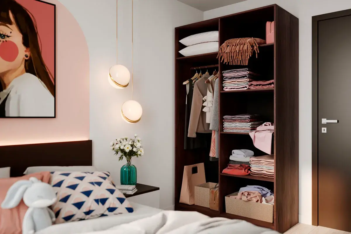 Шкаф платяной 60 (Орех шоколадный) в мебель-центре Озерцо