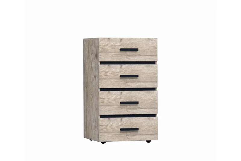 Комод Nature 45 (Гаскон Пайн/Чёрный) — Мебель-центр Озерцо