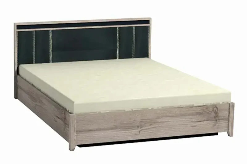 Кровать Nature Люкс 307 без основания 160х200 (Гаскон Пайн/Чёрный) - купить в Озерце