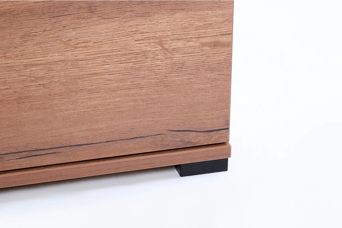 Тумба Валери 3 (Дуб Табачный/Чёрный) — Мебель-центр Озерцо