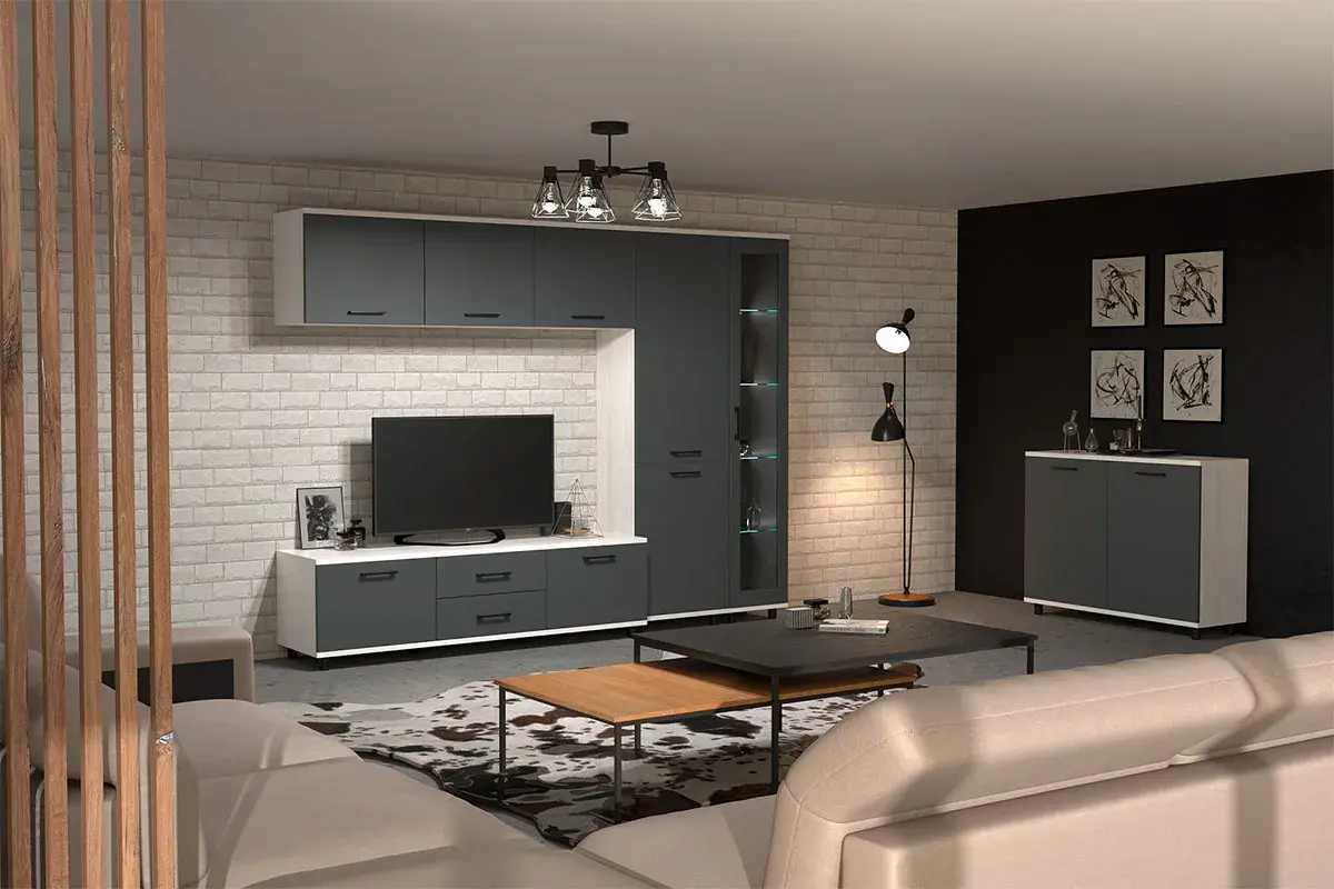 Антресоль АН-5038-СЯ-АМ (Снежный Ясень/Антрацит Матовый) в мебель-центре Озерцо