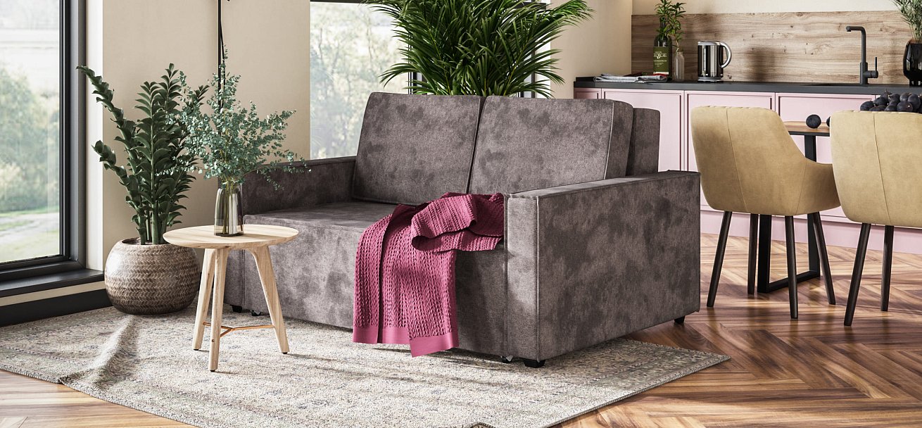 Диван NORD Compact велюр Alkantara серый — купить в Озерце