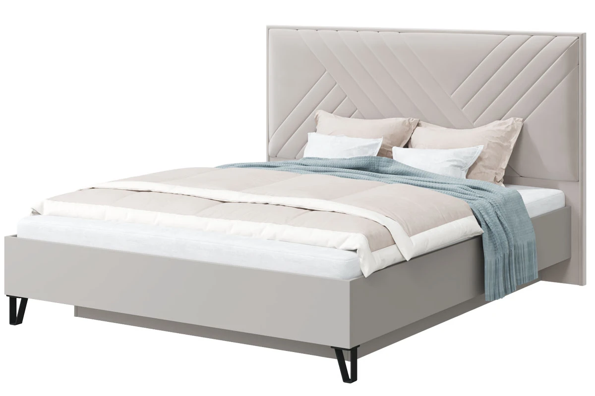 Кровать Кашемир с мягким изголовьем и ПМ 160х200 (Кашемир/Сантьяго) - купить в Озерце