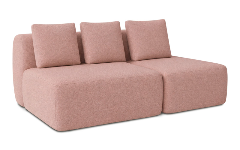 Диван модульный Мольто-2 секц-пуф 125+85-спинка 125+85-Тк. Royal I Sorbet 57x367 — купить в Озерце