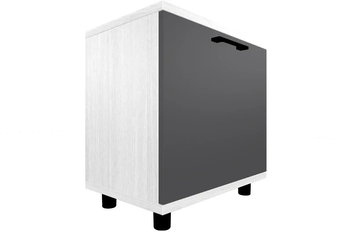 Прихожая Грейс комплект 8 (Снежный Ясень/Антрацит Матовый) — Мебель-центр Озерцо