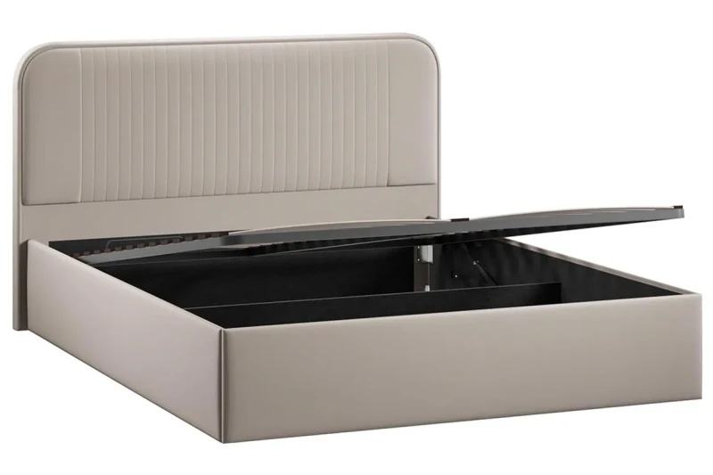 Кровать Тиффани c подъемным механизмом Тип 1 и заглушиной 140х200 (Велюр / Confetti Smoke) - купить в Озерце