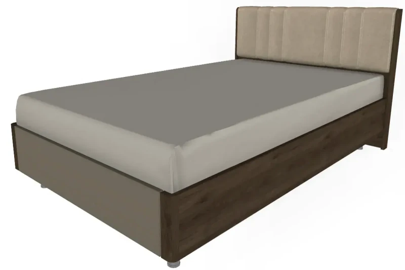 Кровать КР-5011-ГТ-ЛМ (Гикори Джексон Темный/Латте Матовый) - купить в Озерце