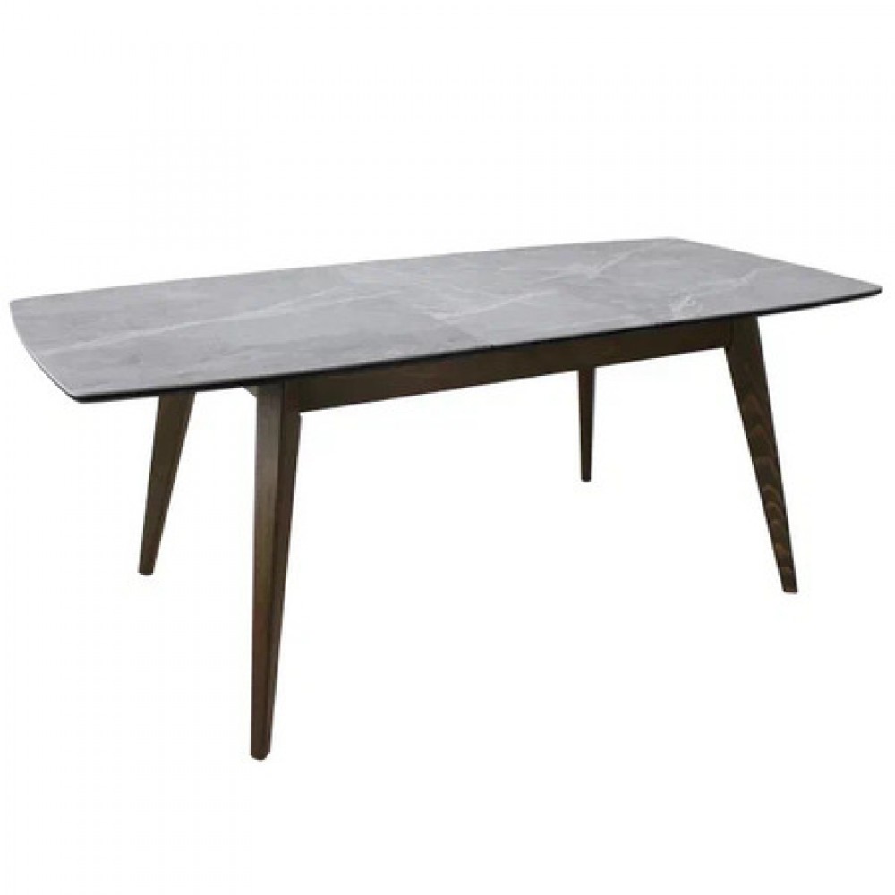 Стол БЕРГАМО-АВТО 89x160/200 керамика сер.мрамор мат/дуб олово - купить в Озерце