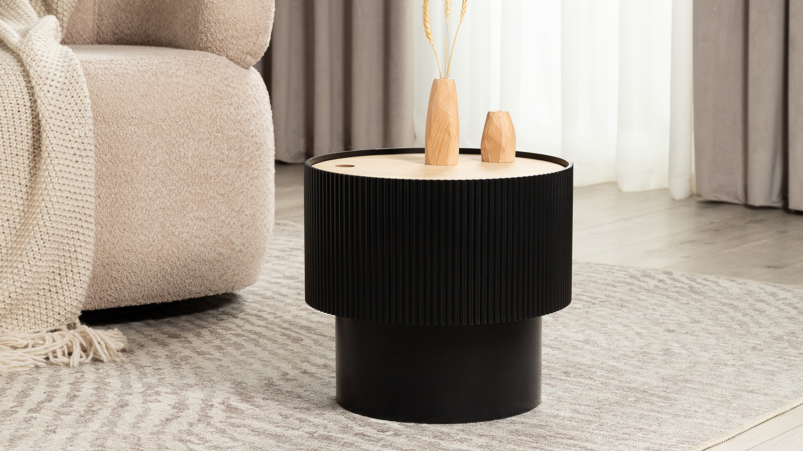 Журнальный столик Vald, цвет черный 38.5x38.5 — купить в Озерце