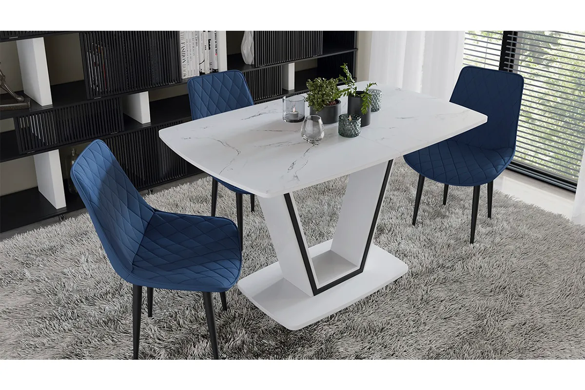 Стул Oscar (Черный Муар / Велюр L005 Синий) - купить в Озерце