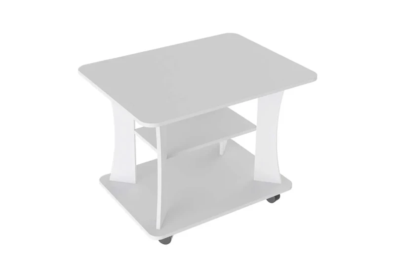 Стол журнальный Тип 8 (Белый Ясень) — Мебель-центр Озерцо