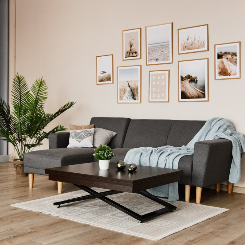 Стол-трансформер CROSS венге матовый - купить в Минске в мебель-центре Озерцо Стол-трансформер CROSS венге матовый - купить в Озерце