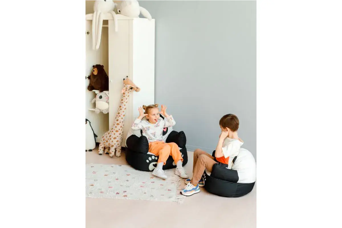 Пуфик Панда (Бело-черный) L Бело-Черный — купить в Озерце