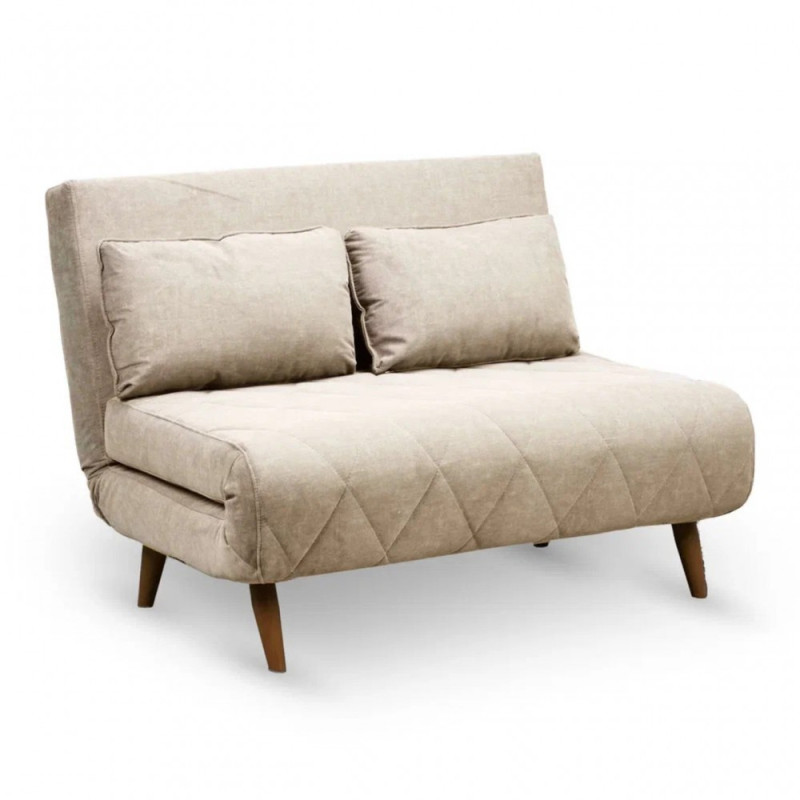 Кресло раскладное DOMM Scandy 120 синий, ноги бежевые — купить в Озерце