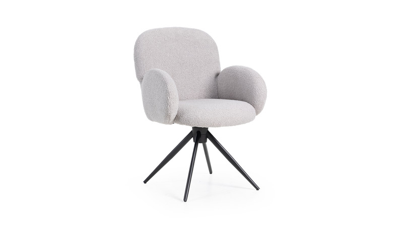 Кресло Mailo, ткань Светло-серый букле 59x61 — купить в Озерце