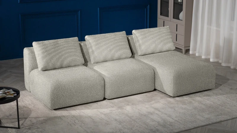 Диван модульный 3-секционный Molto 85+85+125 ткань Forte 16 147x259 — купить в Озерце