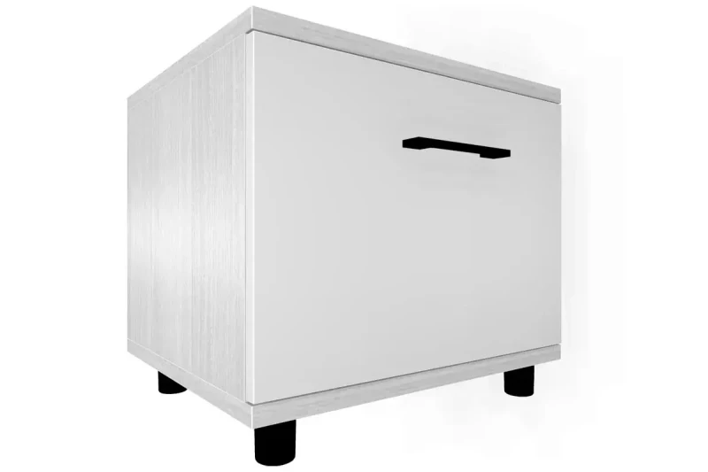 Тумба ТБ-5036-СЯ-БГ (Снежный Ясень/Белый Бриллиант Глянцевый) — Мебель-центр Озерцо