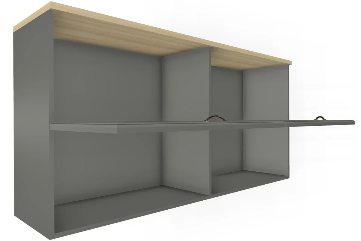 Антресоль АН-1015-АС-СО (Ясень Асахи/Серый Оникс) в мебель-центре Озерцо