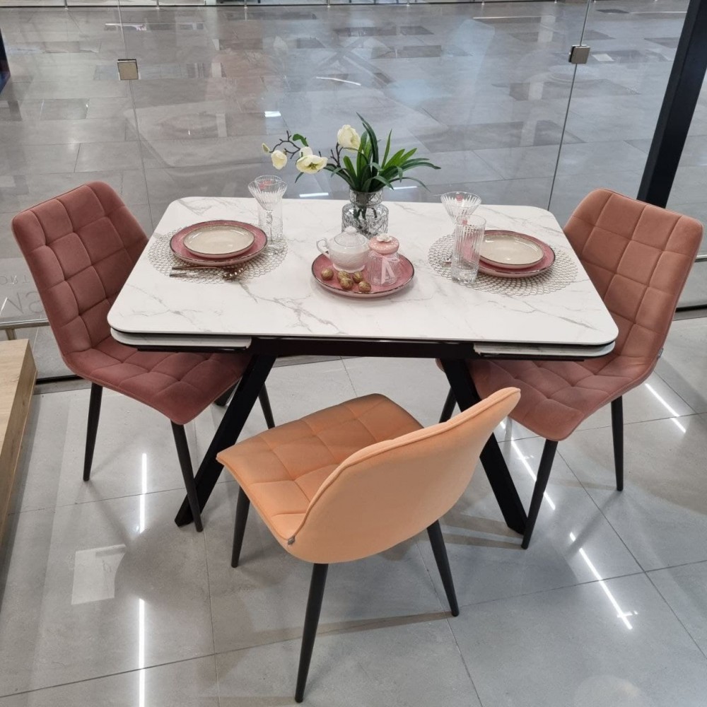 Стол LEON керамика Calacata Vaglioro - купить в Озерце