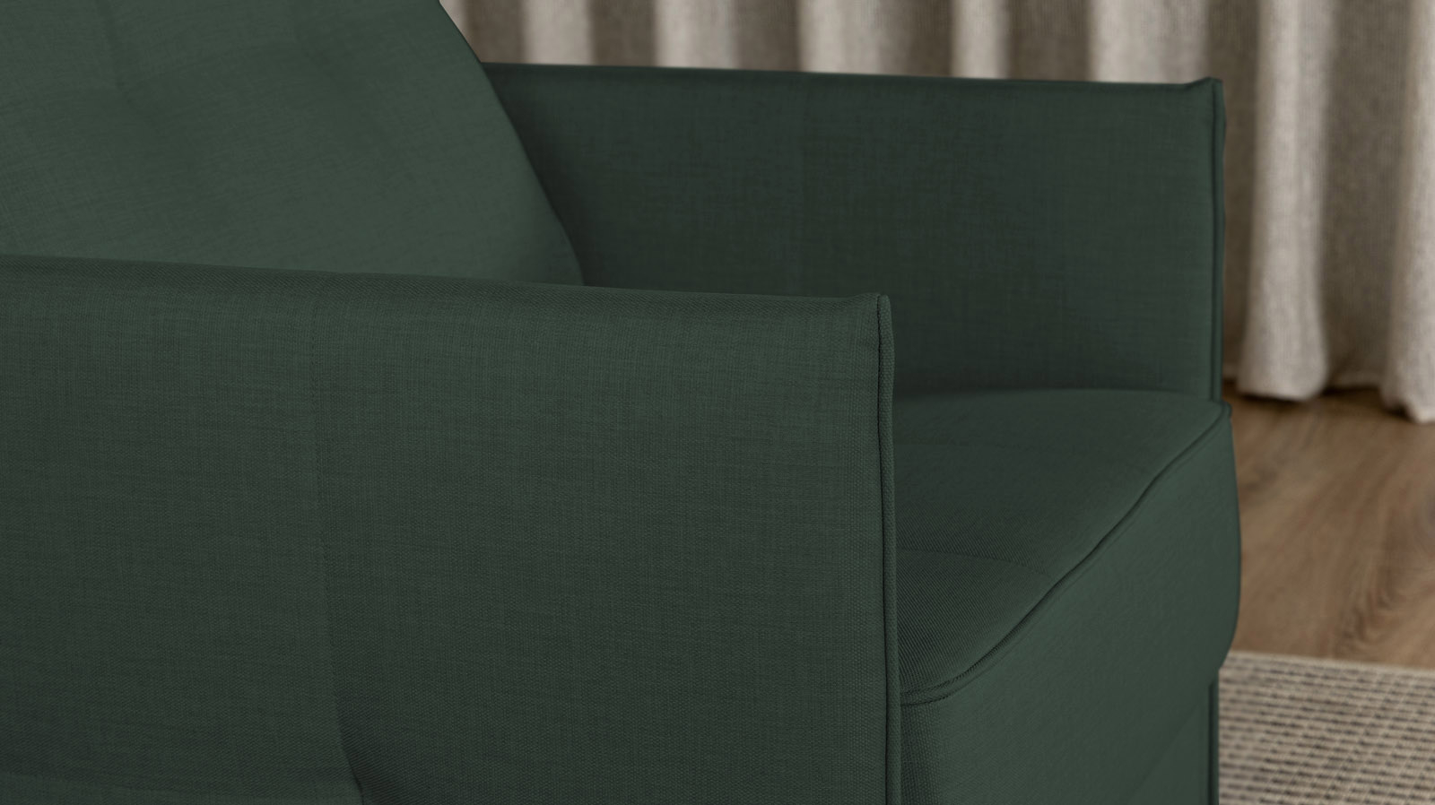 Кресло Amani Pro, Тк. Lidot green (подлокотник: 5 см) 73.5x89 — купить в Озерце