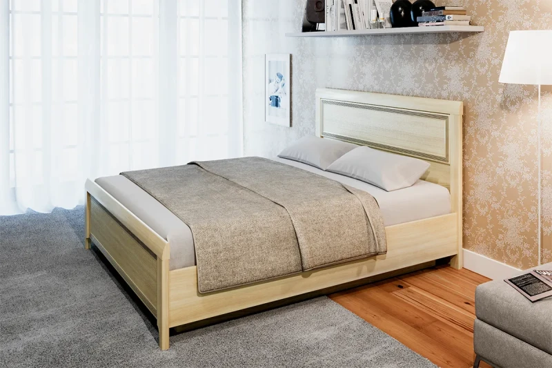 Кровать КР-1023 160х200 (Ясень Асахи) - купить в Озерце
