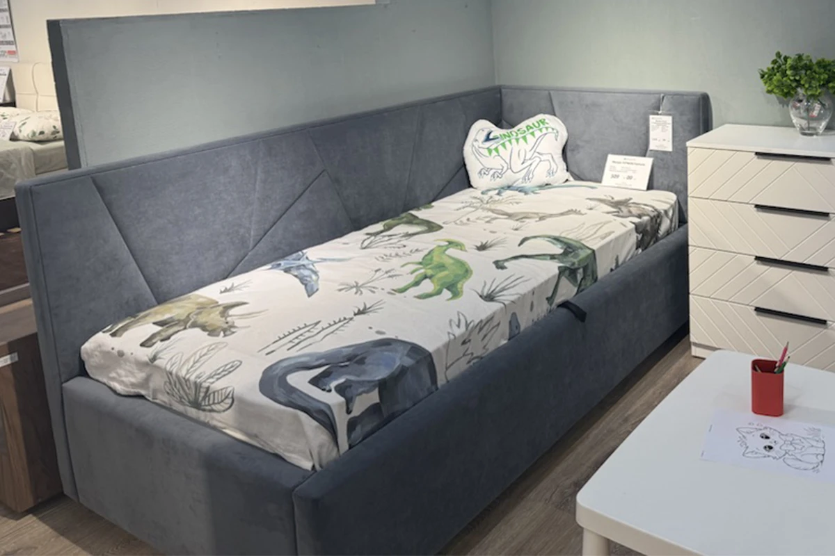 Кровать Рица с ПМ 90х200 (Teddy 017 /  Правый угол) - купить в Озерце