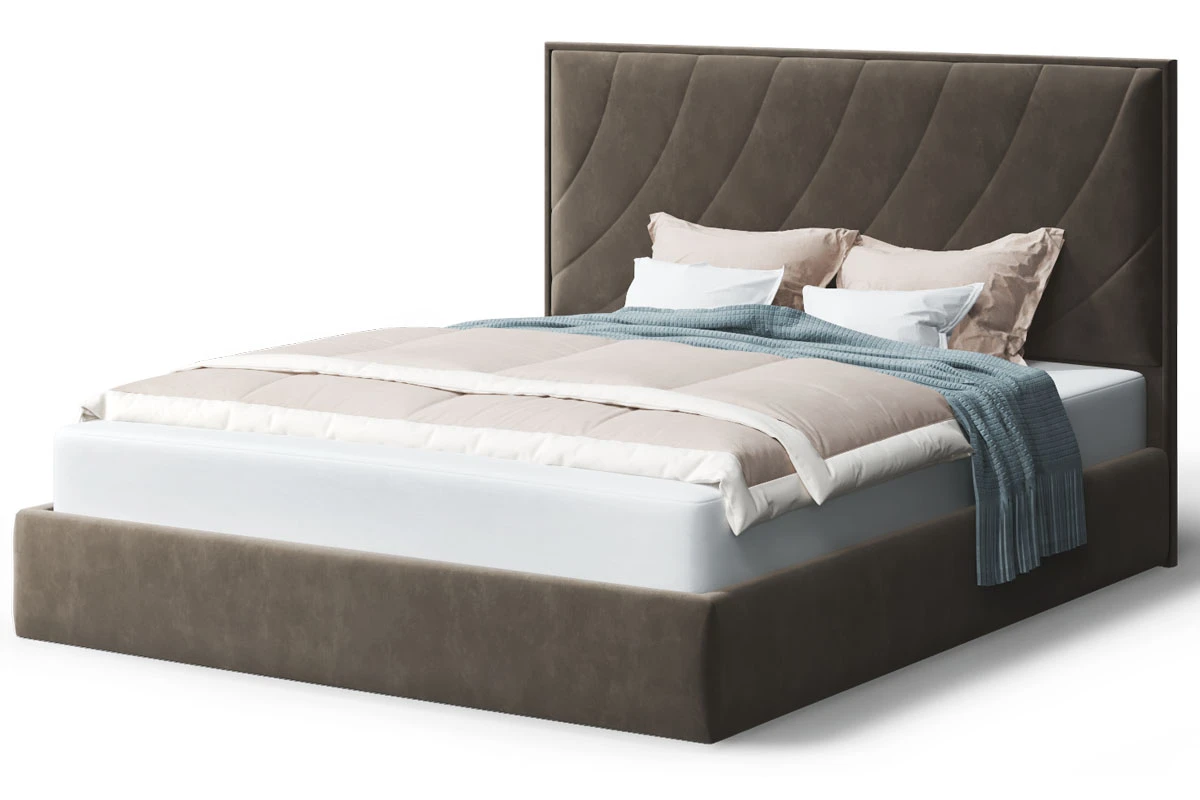 Кровать без опоры София с ПМ 180х200 (Бренди лайт 29/Коричневый) - купить в Озерце