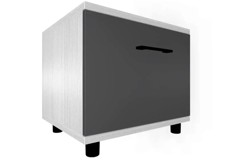 Тумба ТБ-5036-СЯ-АМ (Снежный Ясень/Антрацит Матовый) — Мебель-центр Озерцо