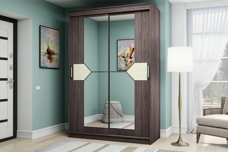 Шкаф-купе Альянс 15 (Анкор Темный/Комплект зеркал №1) в мебель-центре Озерцо