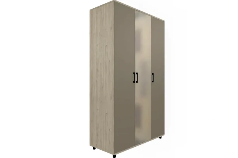 Шкаф для одежды и белья ШК-5001-ГС-ЛМ (Гикори Джексон Светлый/Латте Матовый) в мебель-центре Озерцо