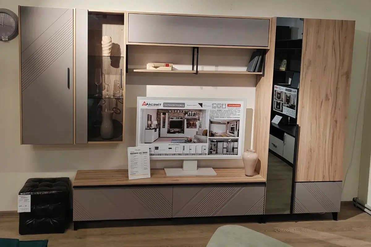 Полка навесная 1350 Кенди Мод.12 (Дуб Альпийский) — Мебель-центр Озерцо