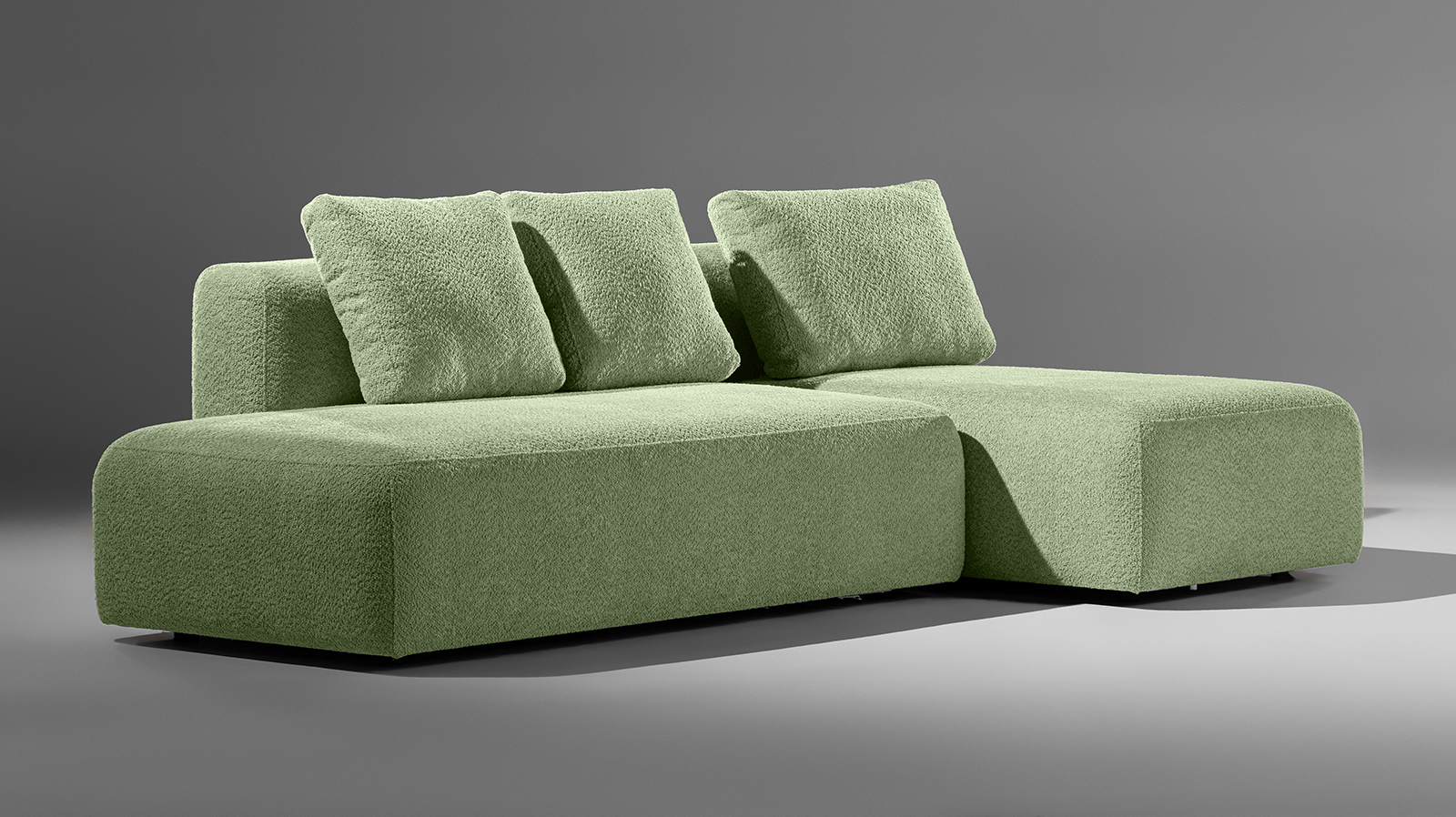 Диван модульный 2-секционный Molto 170+125 Тк. Soul 618 147x258 — купить в Озерце