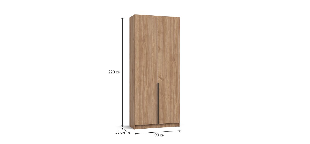 Босс Стандарт 90*220 шкаф распашной 2Д+ящики 01 Орех Селект в мебель-центре Озерцо