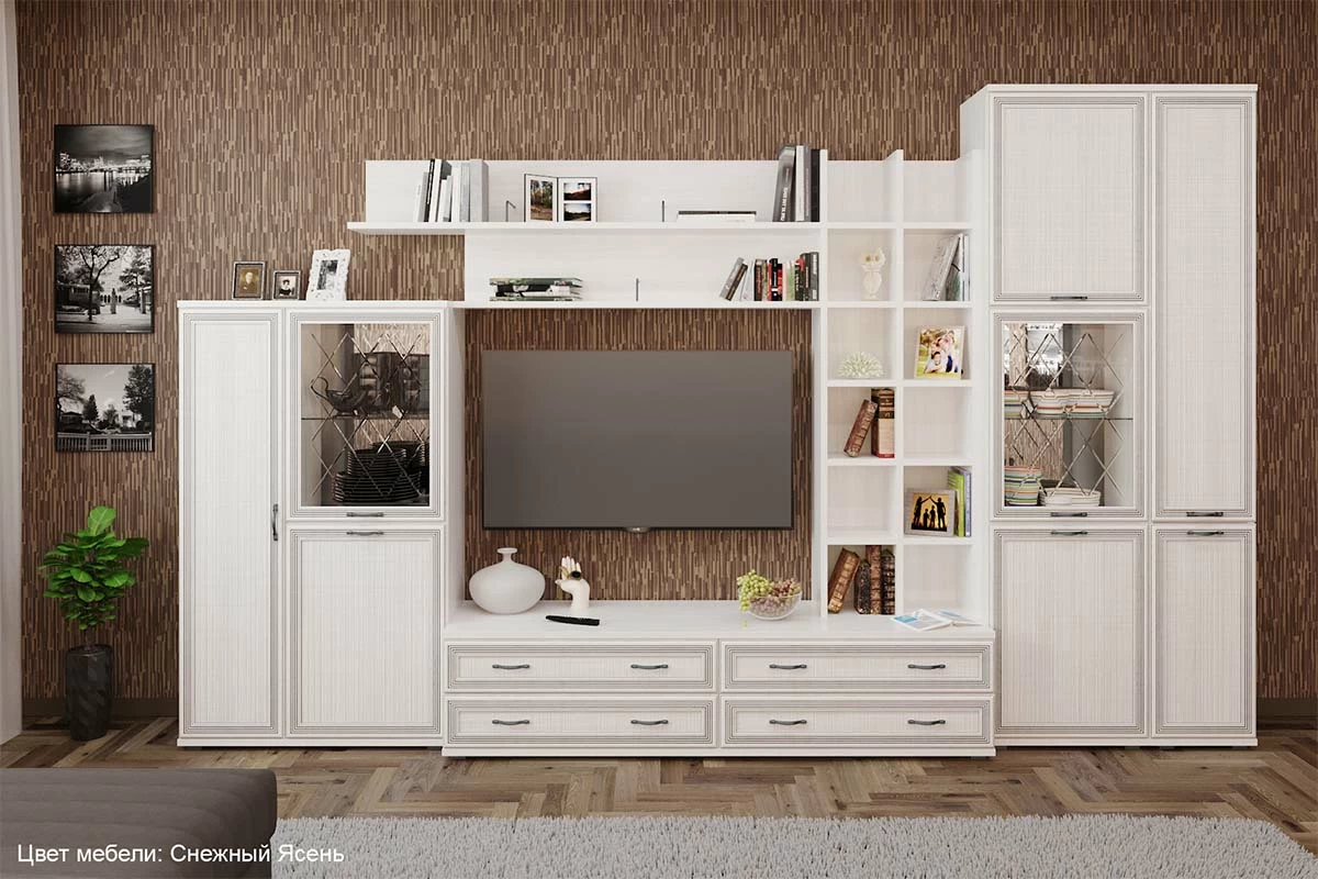 Шкаф ШК-1050 (Снежный Ясень) в мебель-центре Озерцо