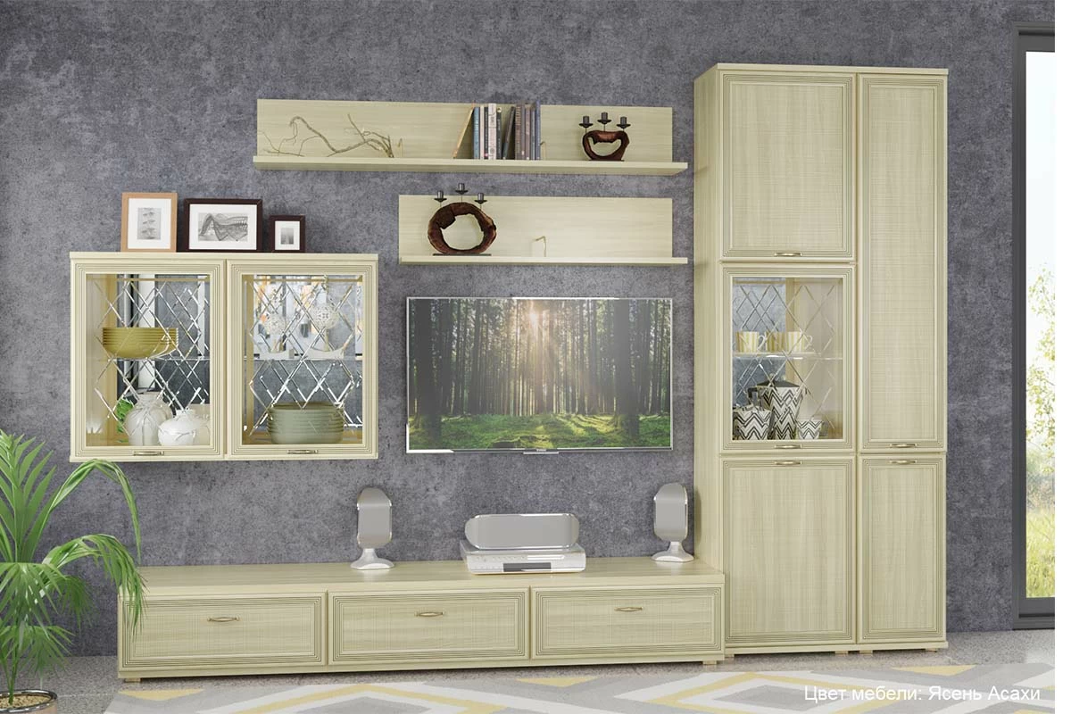 Шкаф ШК-1050 (Ясень Асахи) в мебель-центре Озерцо