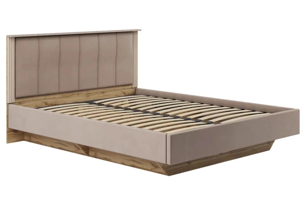 Кровать Дюна 5 с ПМ 160х200 (Дуб вотан/Каир) - купить в Озерце