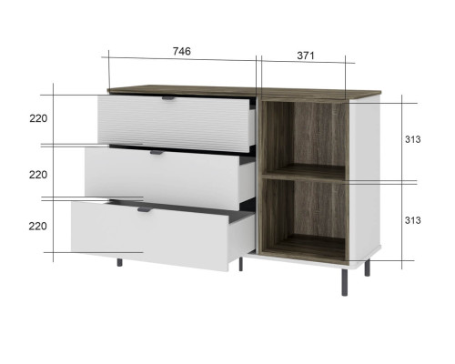 Симпл тумба 3S2N — Мебель-центр Озерцо