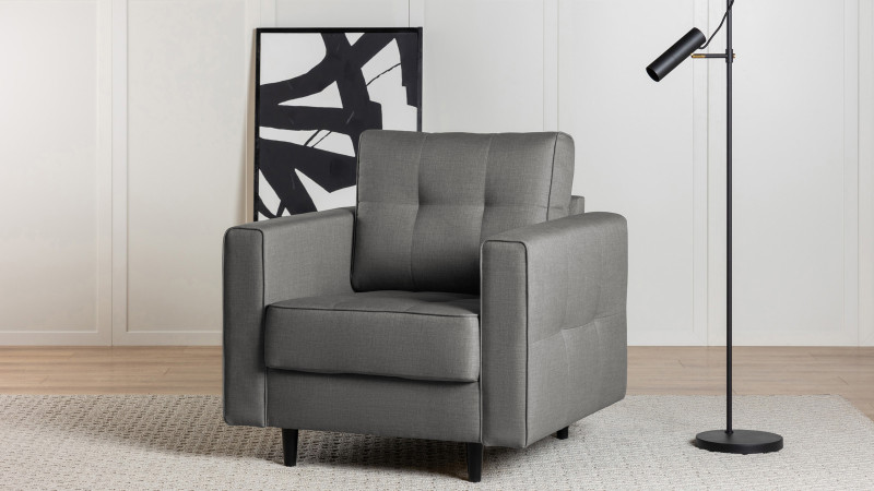 Кресло Amani Pro, Тк. Lidot silver (подлокотник: 15 см) 89x93.5 — купить в Озерце