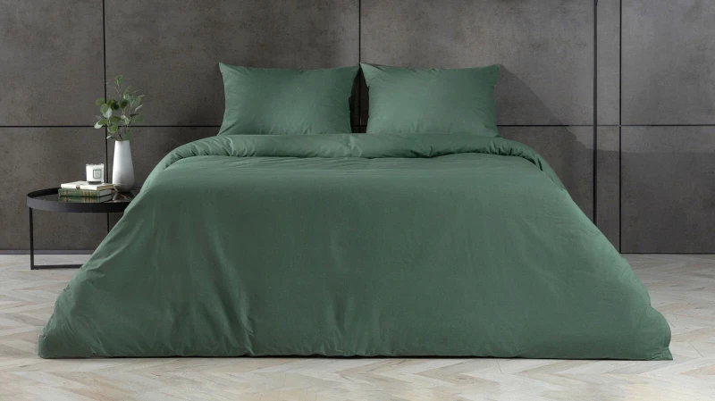 Постельное белье Comfort Cotton, цвет: Зеленый (двусп) 172x205, без простыни в мебель-центре Озерцо