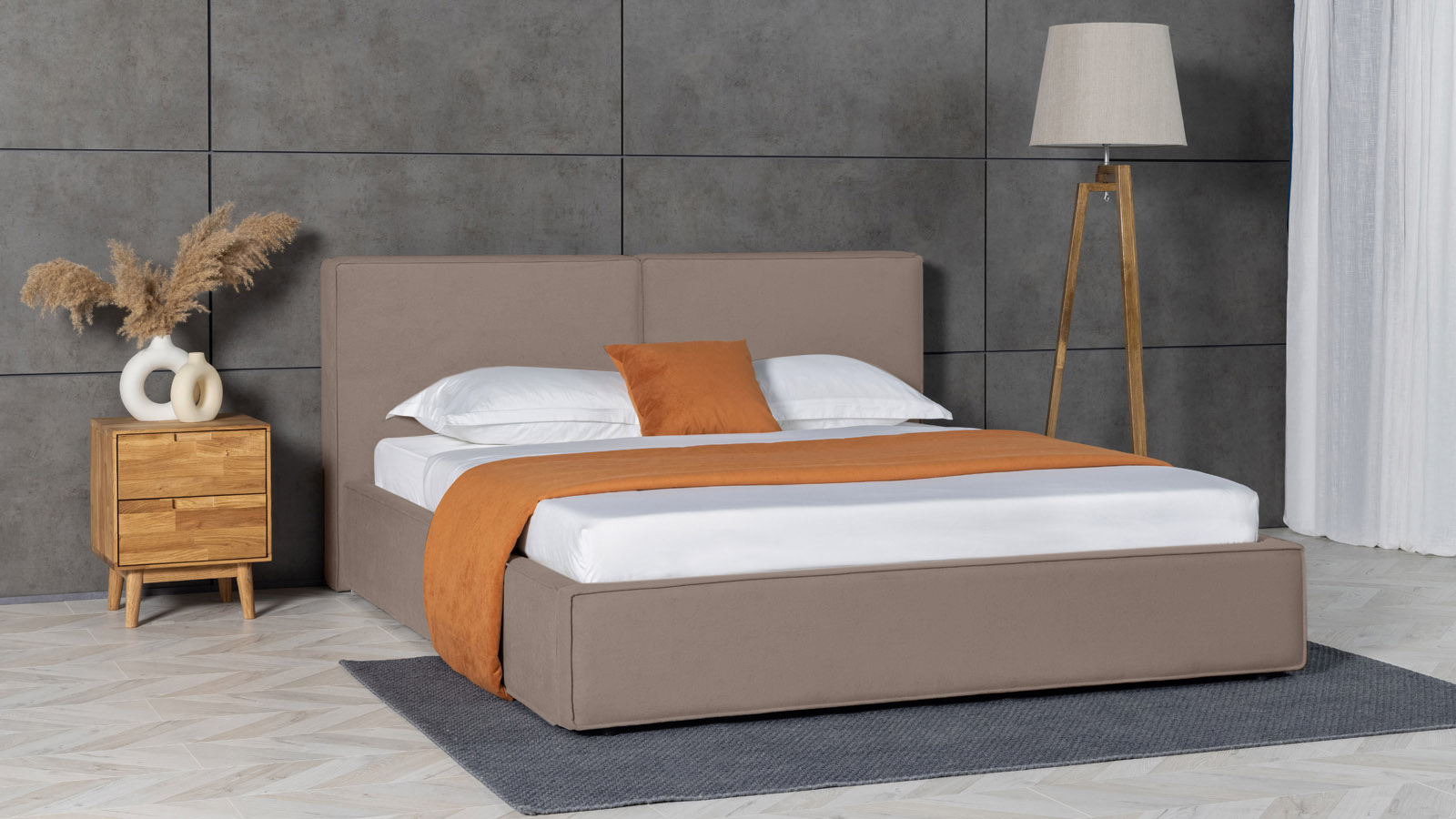 Кровать с подъемным механизмом Murrey Nova, ткань Sky Velvet 17, 180x200 - купить в Озерце