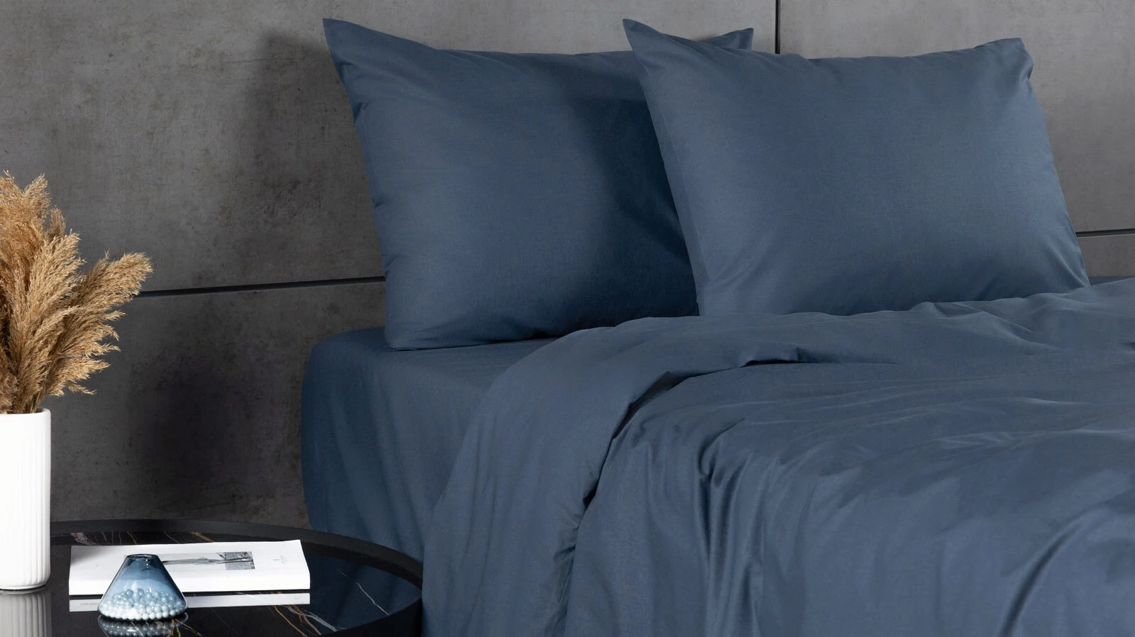 Постельное белье Comfort Cotton, цвет: Синий (односп) 140x205, без простыни в мебель-центре Озерцо