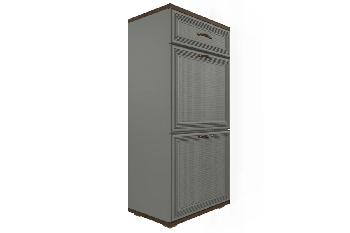 Готовый комплект для прихожей Карина ПК-1002-ГТ-СО (Гикори Джексон Темный/Серый Оникс) — Мебель-центр Озерцо