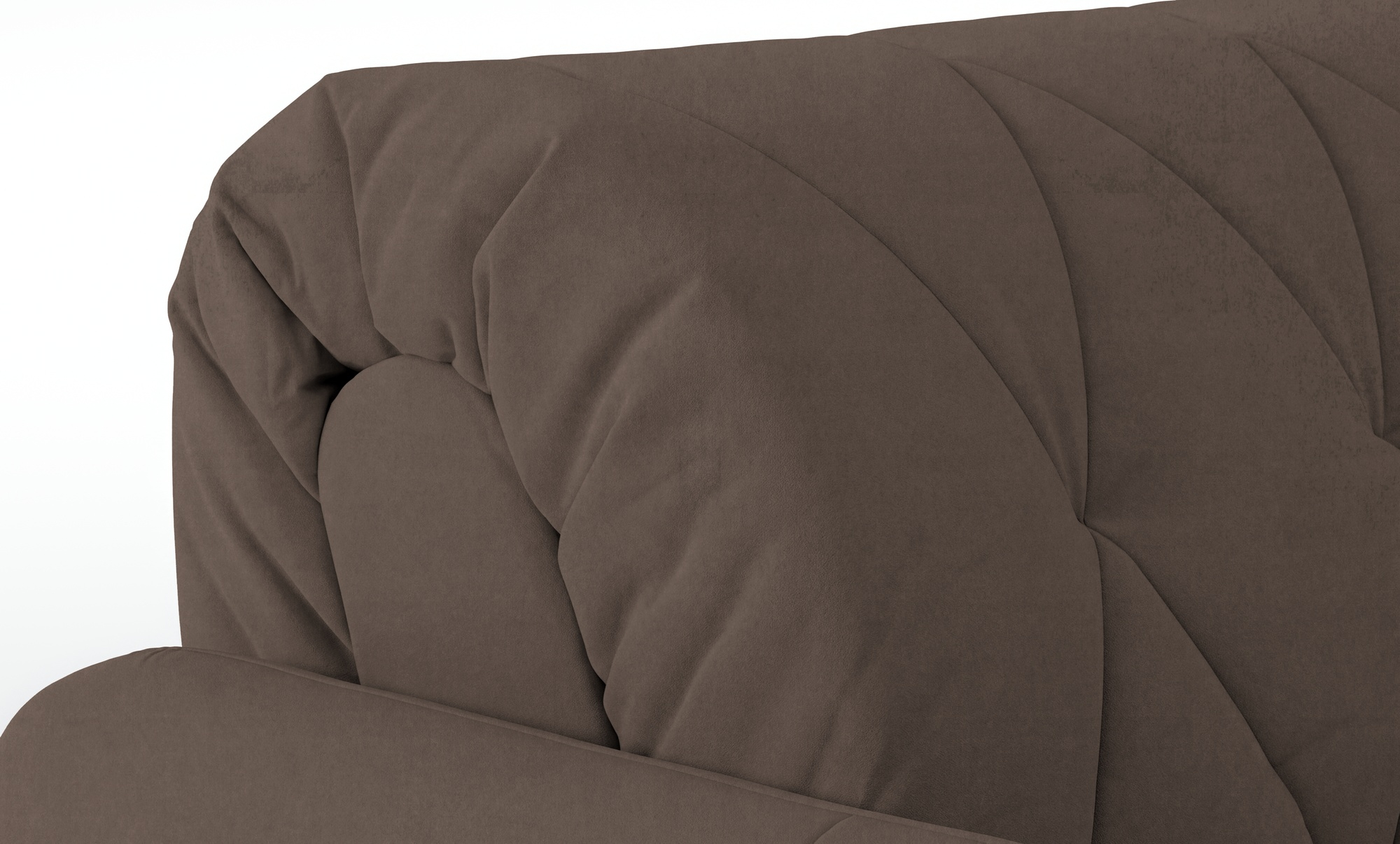 Диван - кровать Domo Pro с мягкими подлокотниками, стежка ромб, ткань Sky Velvet 02 140x216 — купить в Озерце