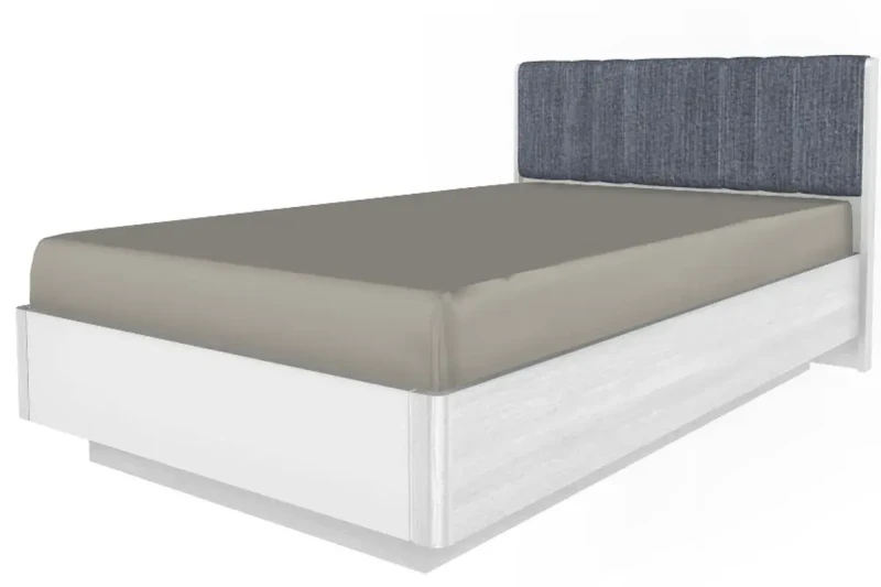 Кровать КР-4011-СЯ-БГ (Снежный Ясень/Белый Бриллиант Глянцевый) - купить в Озерце