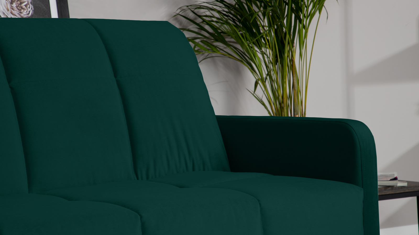 Диван - кровать Domo Pro с узкими подлокотниками, стежка квадрат, ткань Sky Velvet 42 160x216 — купить в Озерце