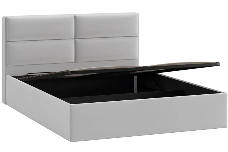 Кровать универсальная Глосс Тип 1 с ПМ 160х200 без заглушины (Велюр/Confetti Silver) - купить в Озерце