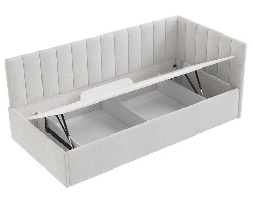 Кровать Сингл 90 угловая с подъемником. Цвет  Simple 29 - купить в Озерце