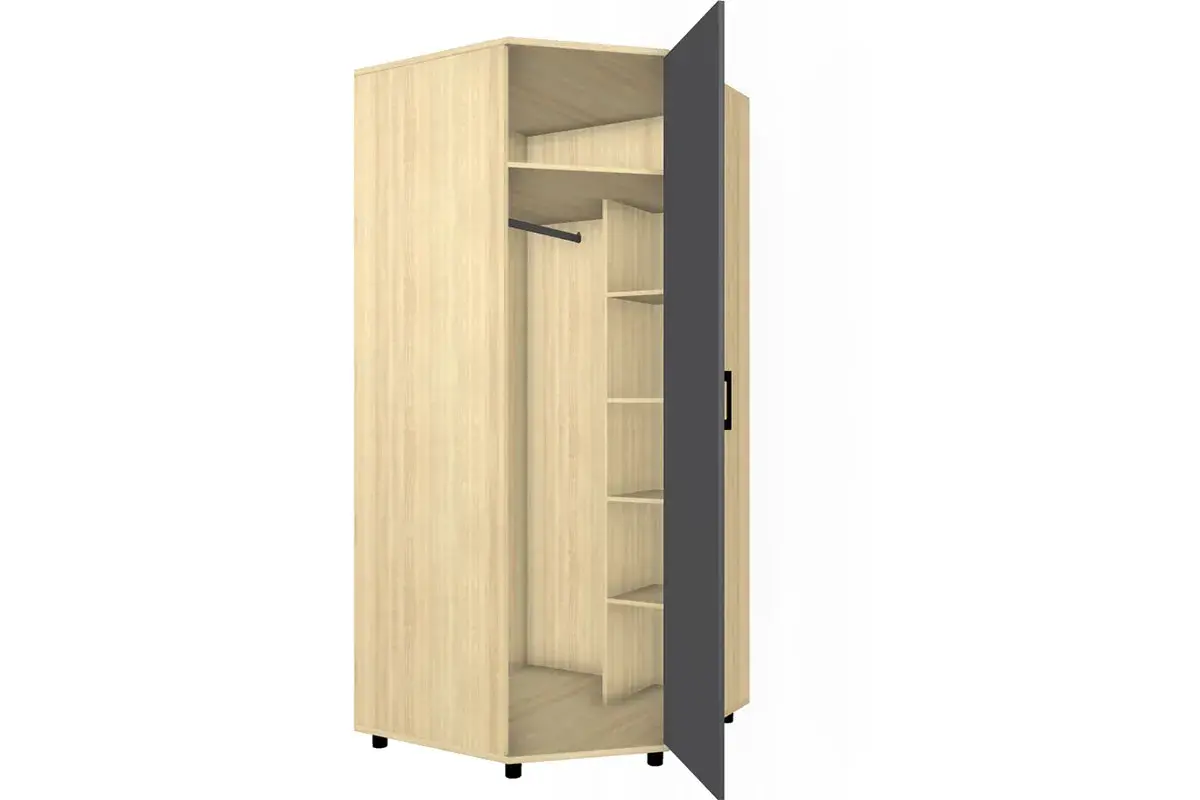 Шкаф для одежды и белья ШК-5011-АС-АМ (Ясень Асахи/Антрацит Матовый) в мебель-центре Озерцо