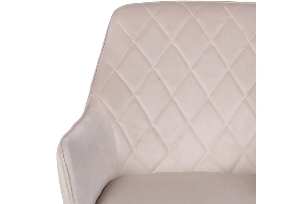 Стул поворотный Бостон (Муар черный/Велюр Velluto 2 бежевый) СРП-156 - купить в Озерце